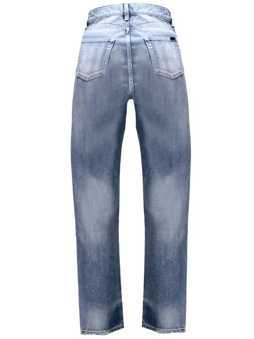 Blue cotton washed denim Saint Laurent | 614443Y13KB5272